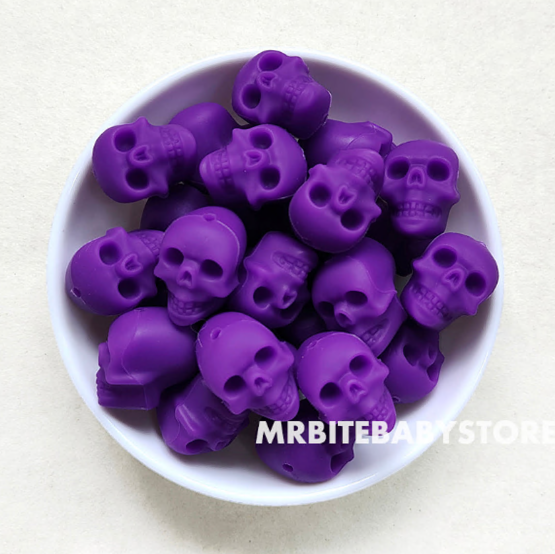 Halloween Skull Silicone Beads - 20*20*15.2mm