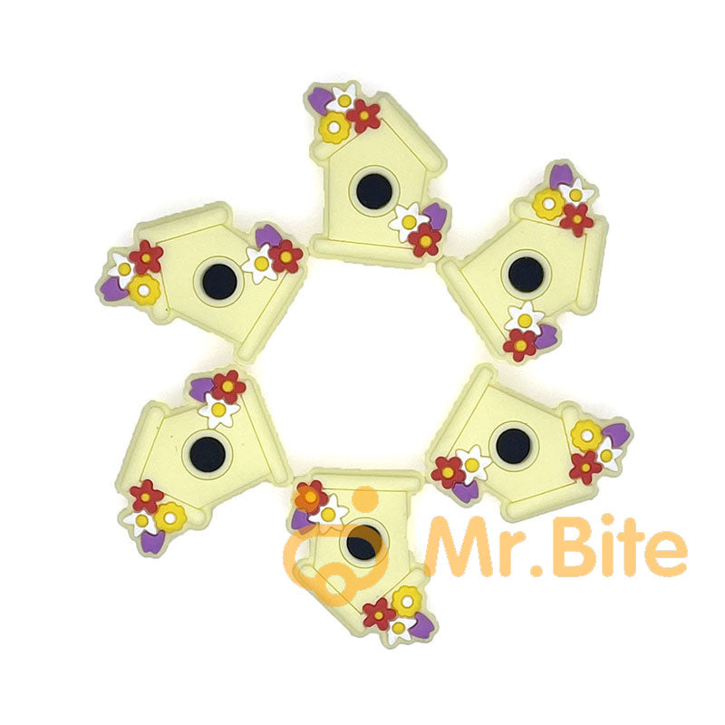 Bird House Focal Beads 28*25mm