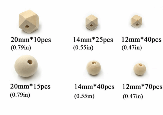 DIY Jewelry Wooden Beads Set