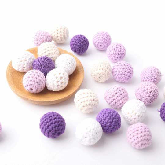 20MM Wooden Crochet Beads Mix