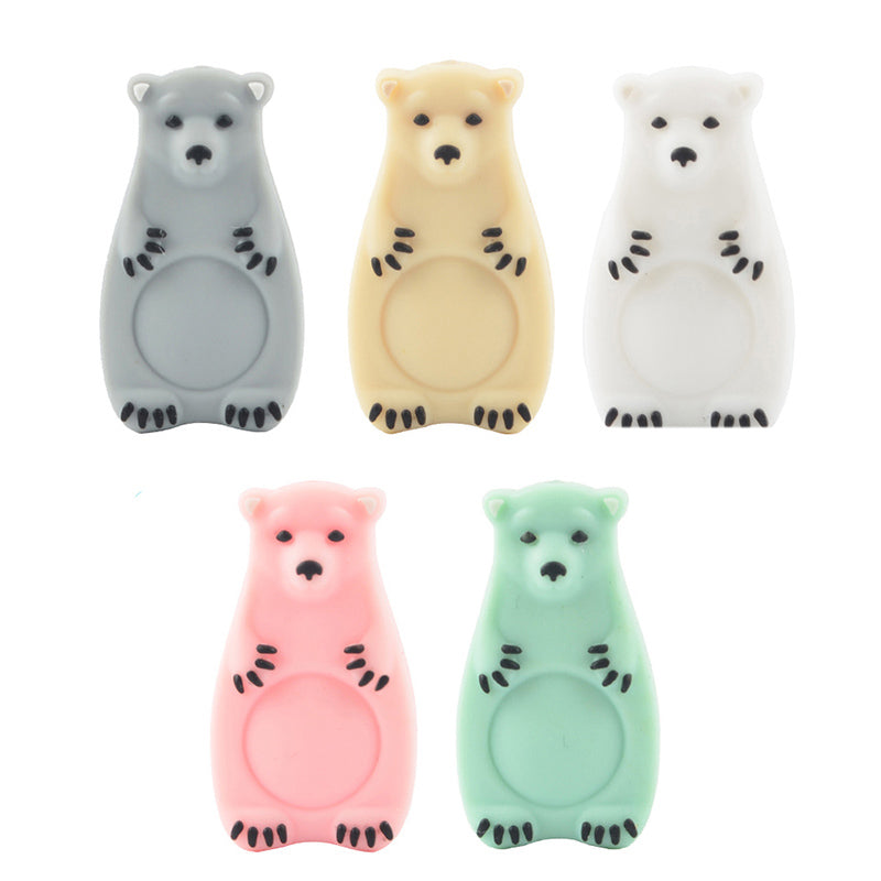 Polar Bear Silicone Beads Mix - 28*15mm