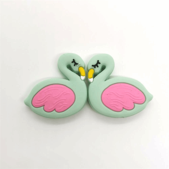 Flamingo Silicone Beads 30*29mm