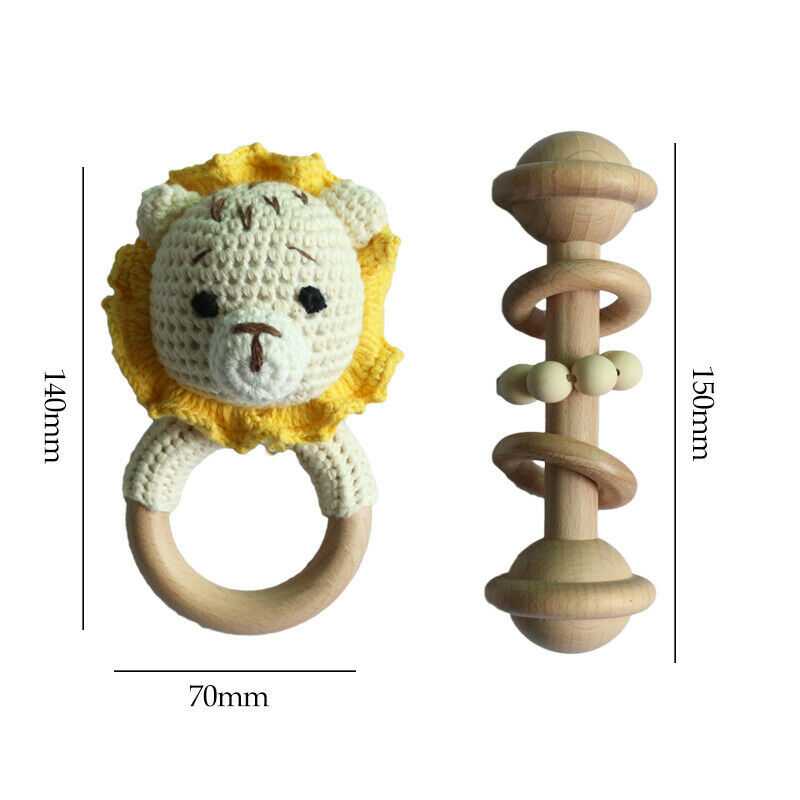 Lion Crochet Rattle Toys Set