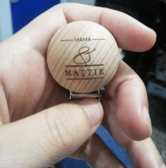 Beech Wood - Pacifier Clip 30mm