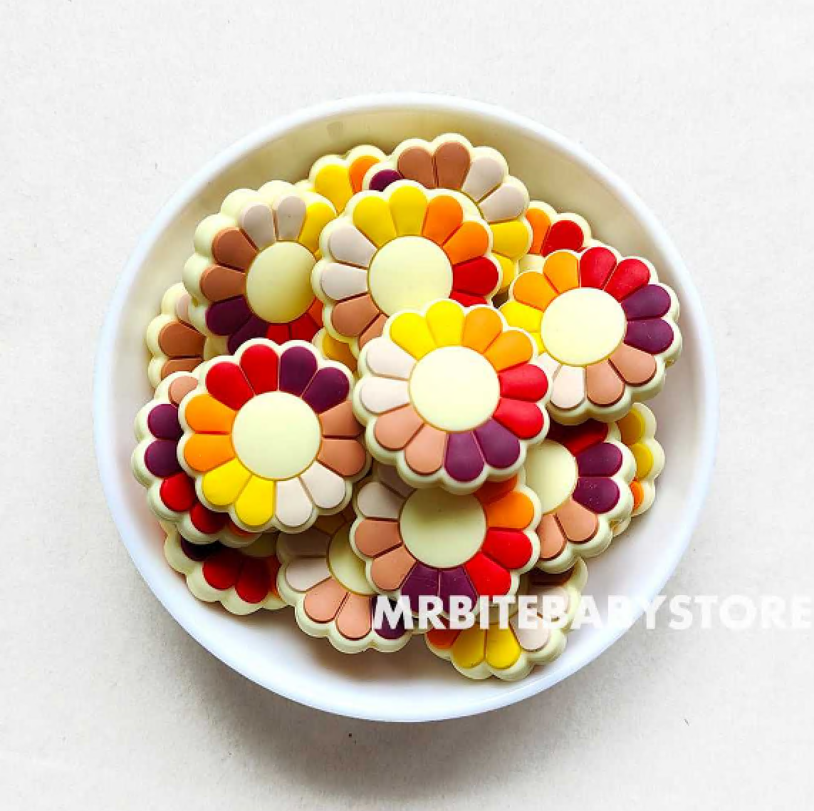 Sun Flower Silicone Beads - 28*28mm