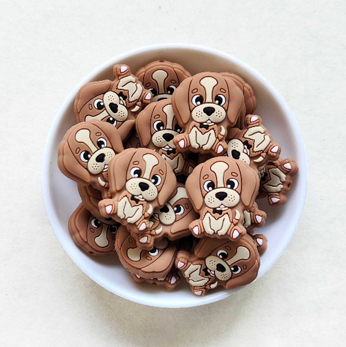 Dog Silicone Beads - 29*24mm