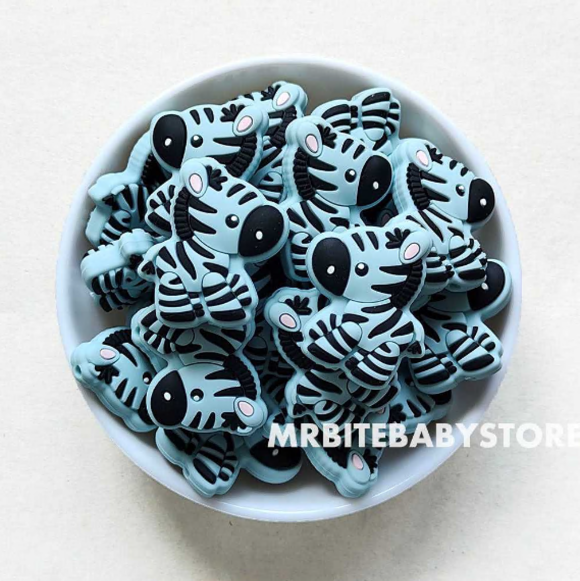 Zebra Silicone Beads - 31*29mm