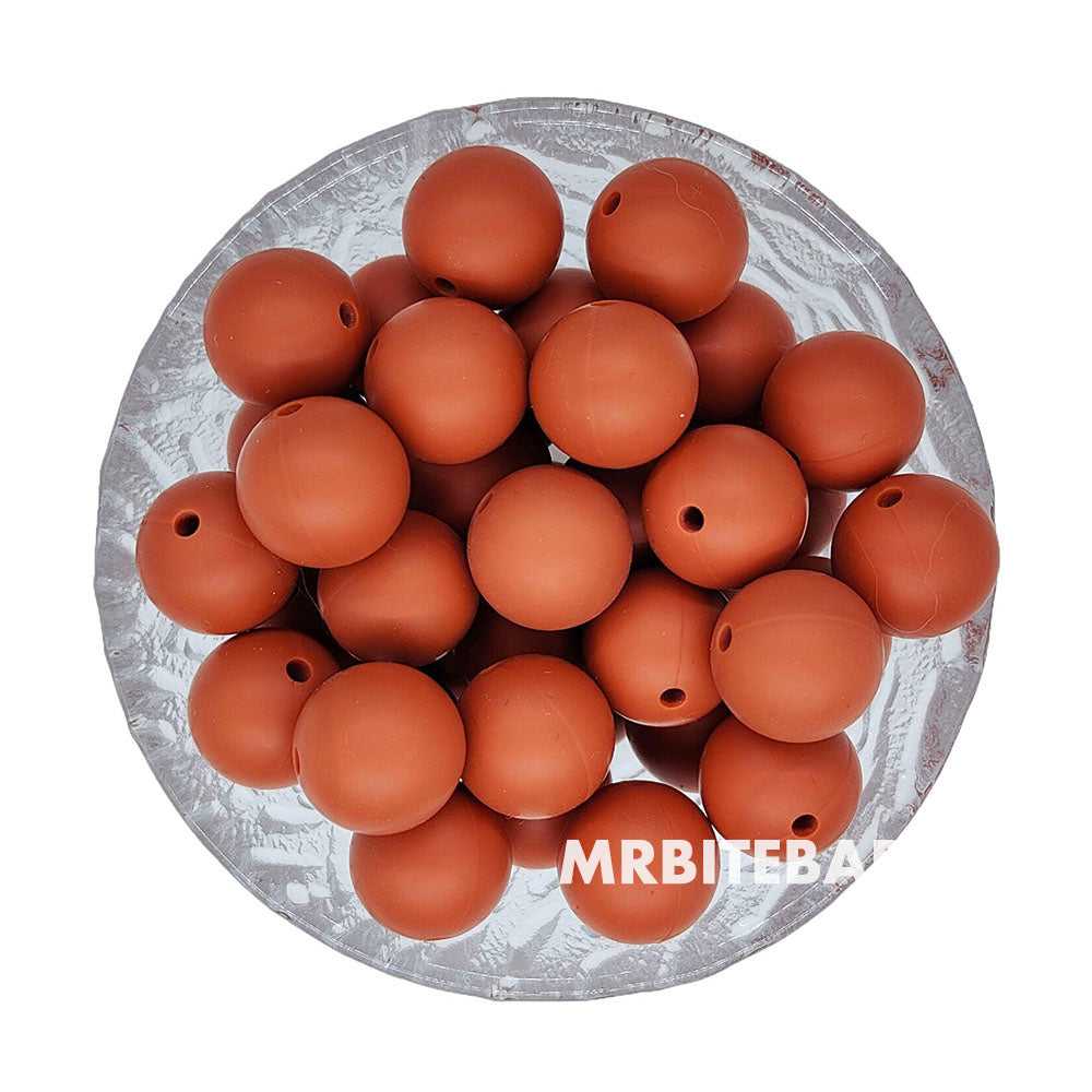 12/15mm - Chocolate Silicone Beads - Round - #81