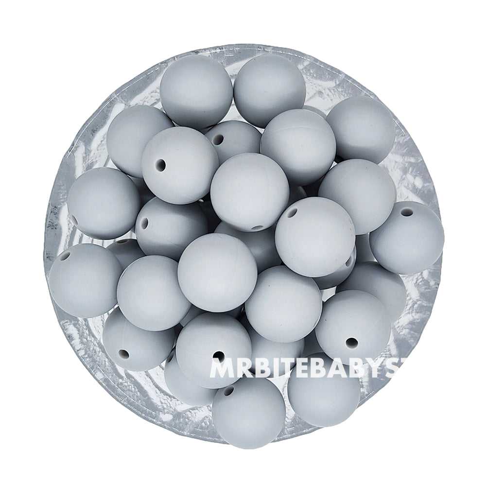 12/15mm - Glacier Grey Silicone Beads - Round - #83