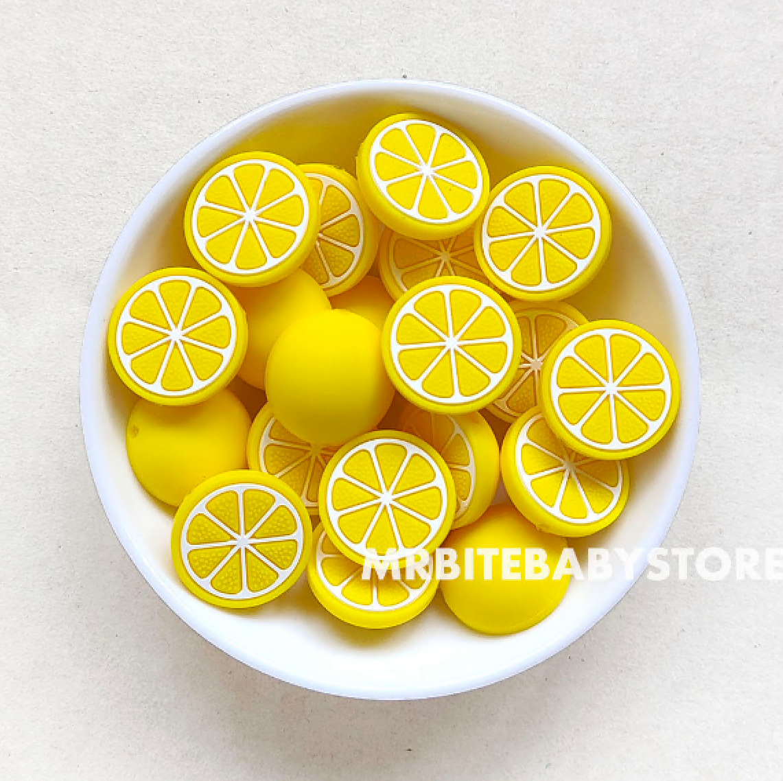 New - Orange Slice Silicone Beads - 22mm