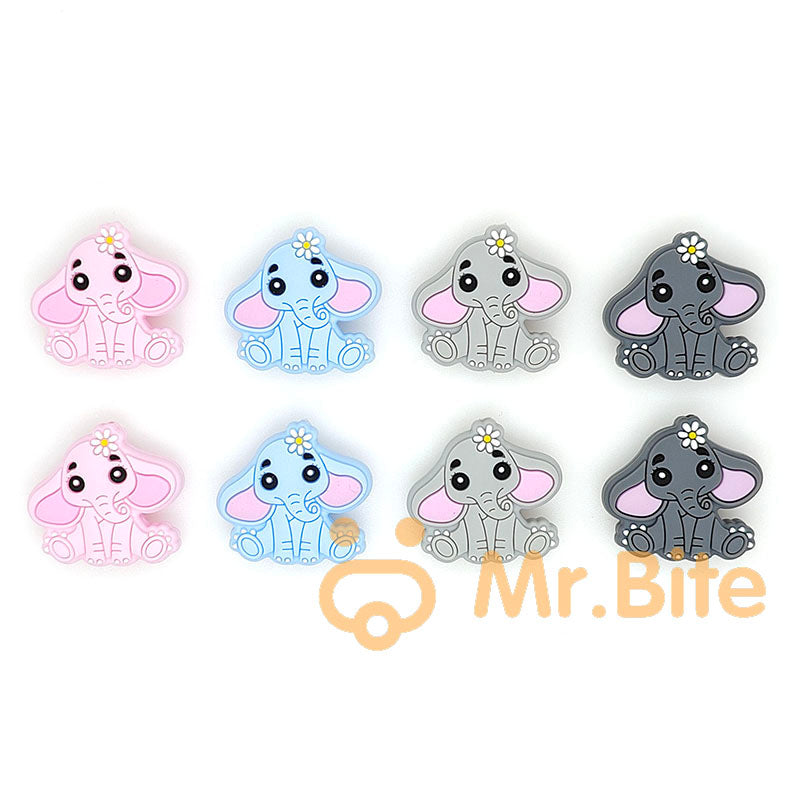 Silicone Elephant Focal Beads – MrBiteBabyStore