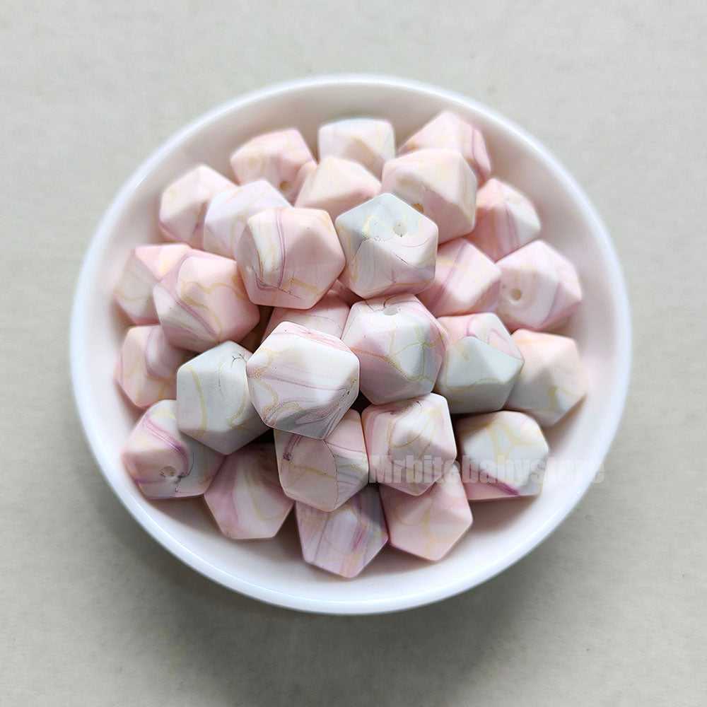 14mm Meridian Silicone Beads - Hexagon - #34