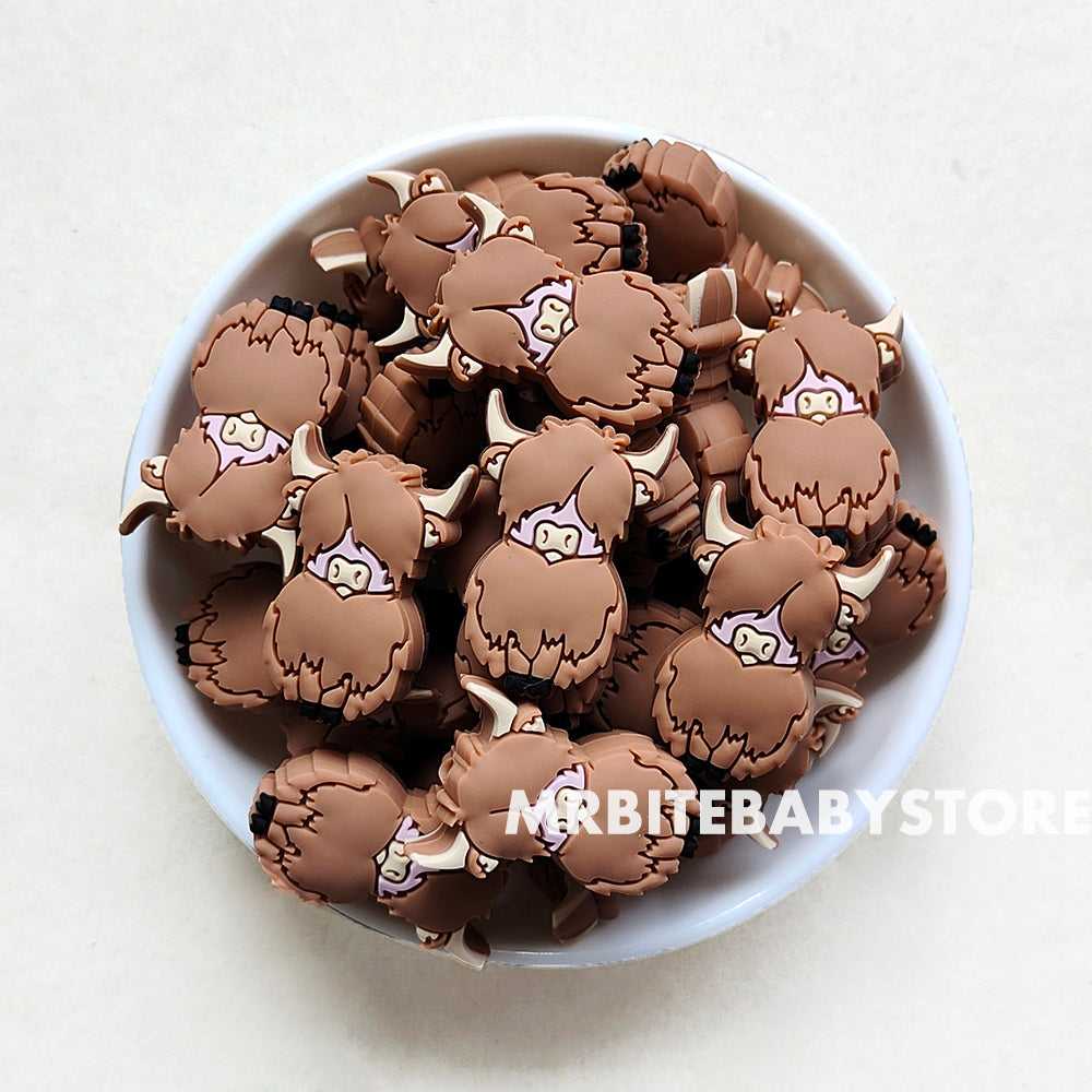 Camel - Yak/Cow Silicone Beads 19*30mm