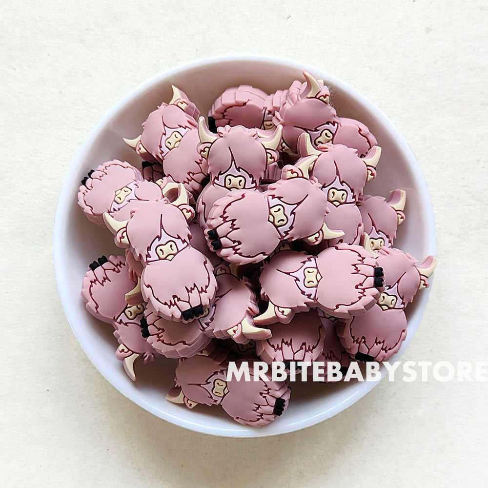 Blush - Yak/Cow Silicone Beads 19*30mm
