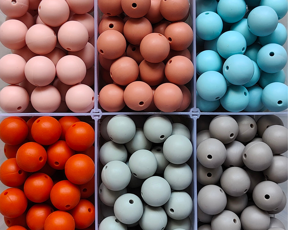 15mm Round Silicone Beads