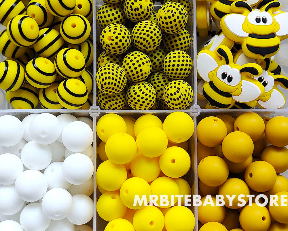 Bee Theme Silicone Beads