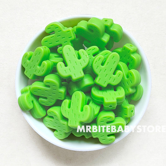 Willow Green - Cactus Silicone Beads - 25*23mm