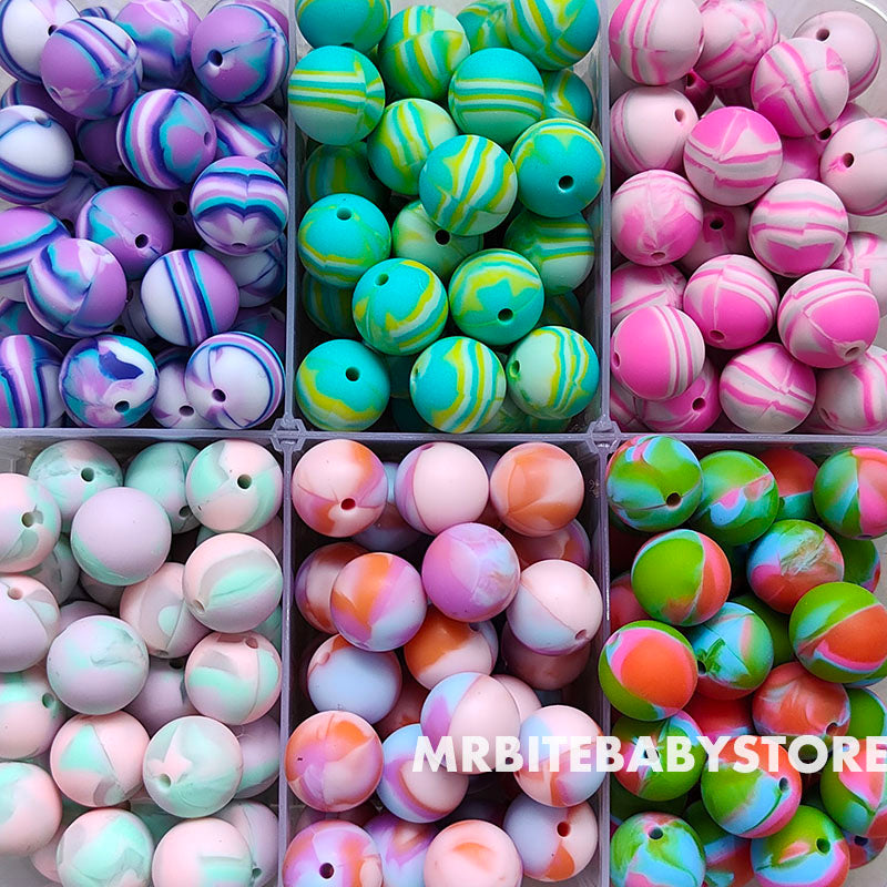 15mm Round Silicone Beads