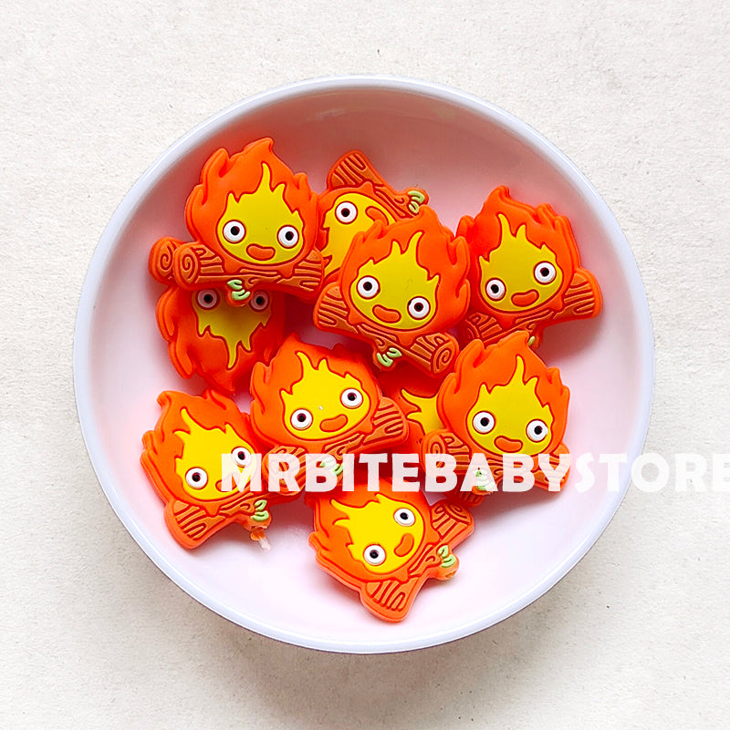 Bonfire Silicone Beads - 25*28mm
