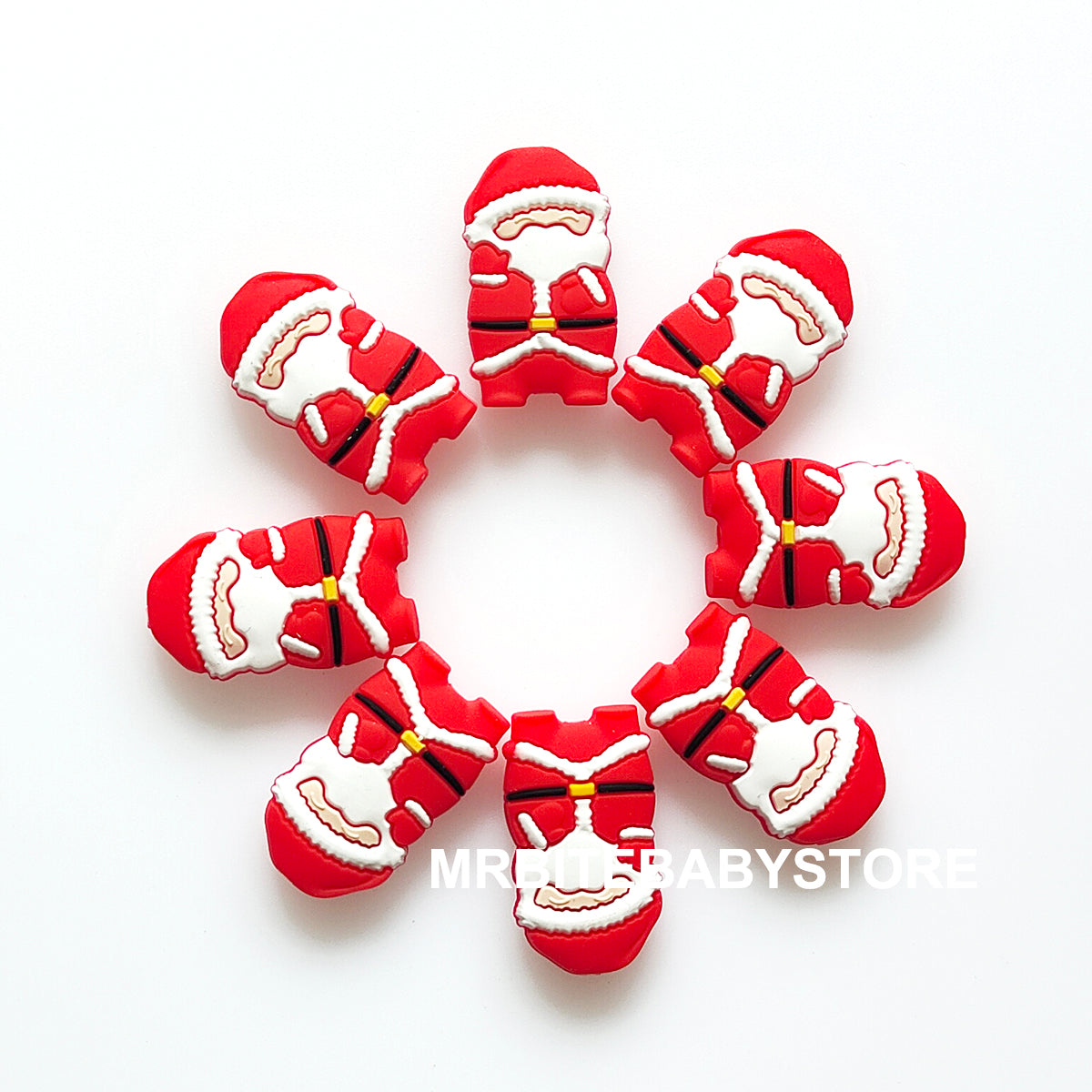 5-50Pcs Silicone Santa Claus Focal Beads 18*32mm