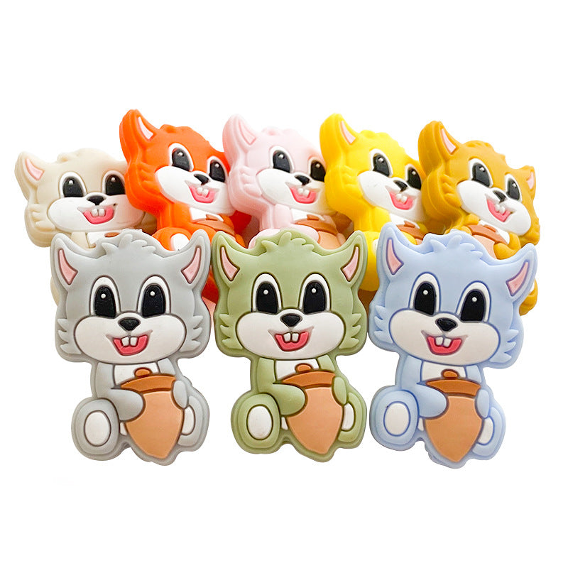 New Silicone Squirrel Beads 20*30mm