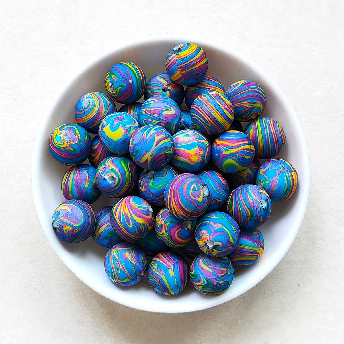 New 15mm Oil Cdour Silicone Beads - Round