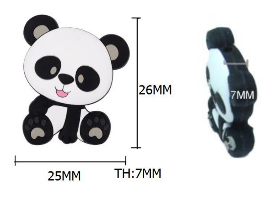 Panda Silicone Beads 26*25MM