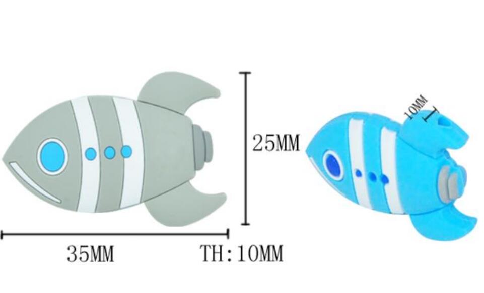 Rocket Silicone Beads - 25*35mm