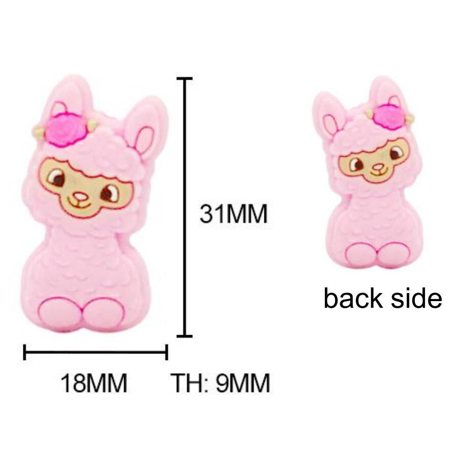 Alpaca Silicone Beads - 31*18mm