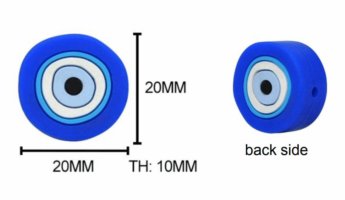 Nazar Silicone Beads - 20mm