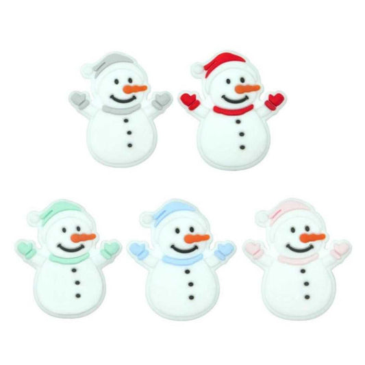 Snowman Silicone Beads - 33*30mm