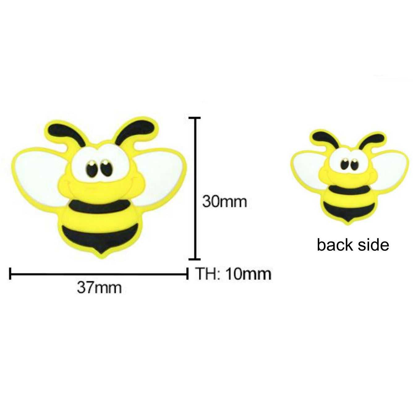Bee Silicone Beads - 30*37mm