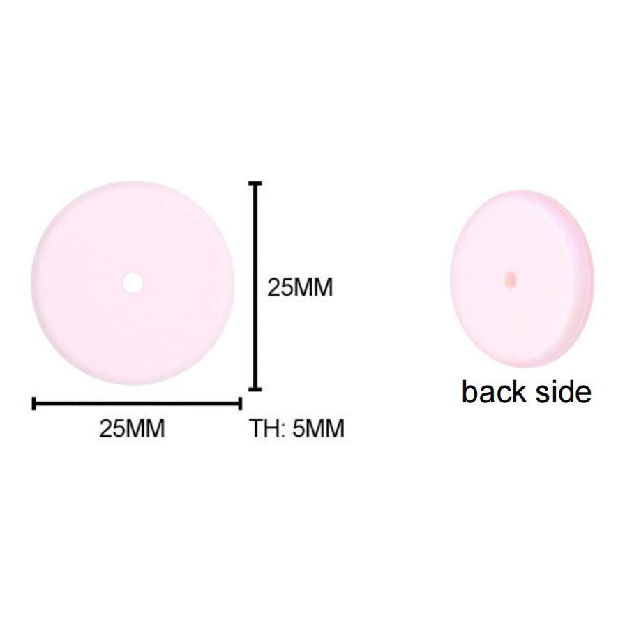 50Pcs/Lots Coin Silicone Beads - 25mm