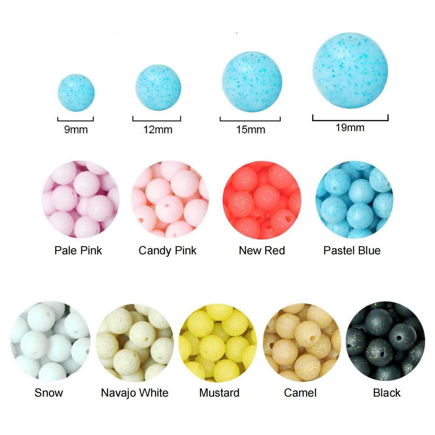 New Colors 100Pcs/Lot 12mm Silicone Beads Focal Baby Teething