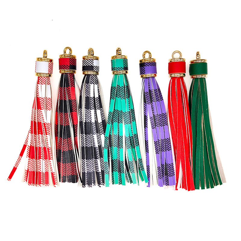 Christmas Theme Leather Tassel - 10.5CM