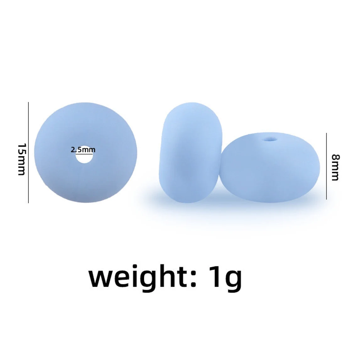 Abacus Silicone Beads 8*15mm