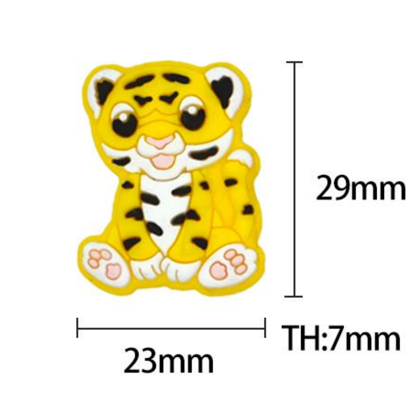 Tiger Silicone Focal Beads 23*29mm