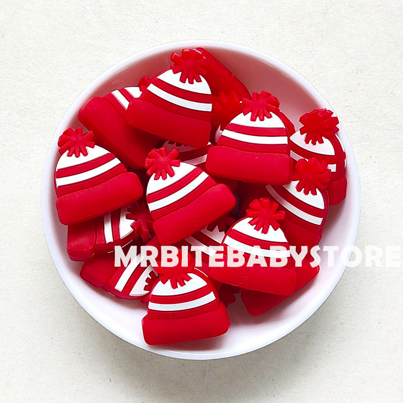 Silicone Beanie Focal Beads 27*25mm
