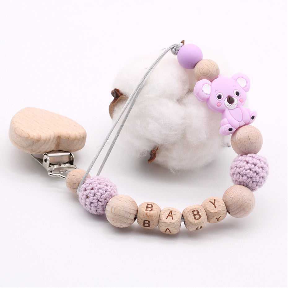 Koala Personalized Baby Pacifier Clips