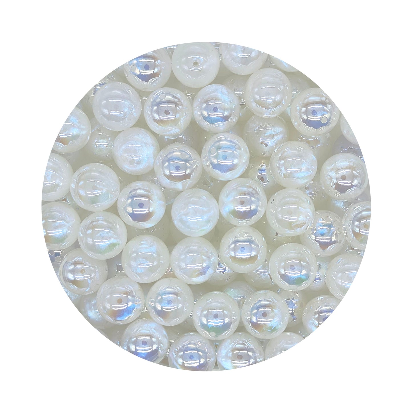 20mm Dazzling Faux Pearl Shimmer Acrylic Beads
