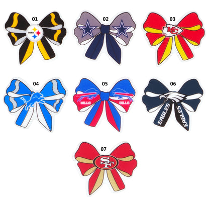 New Silicone Bow Football Team Focal Beads