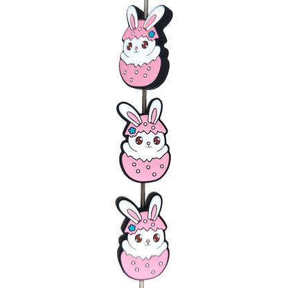 Cute Rabbit In Egg Easter Focal Beads