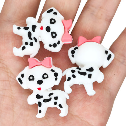 3D Dalmatian Dog with Bow Focal