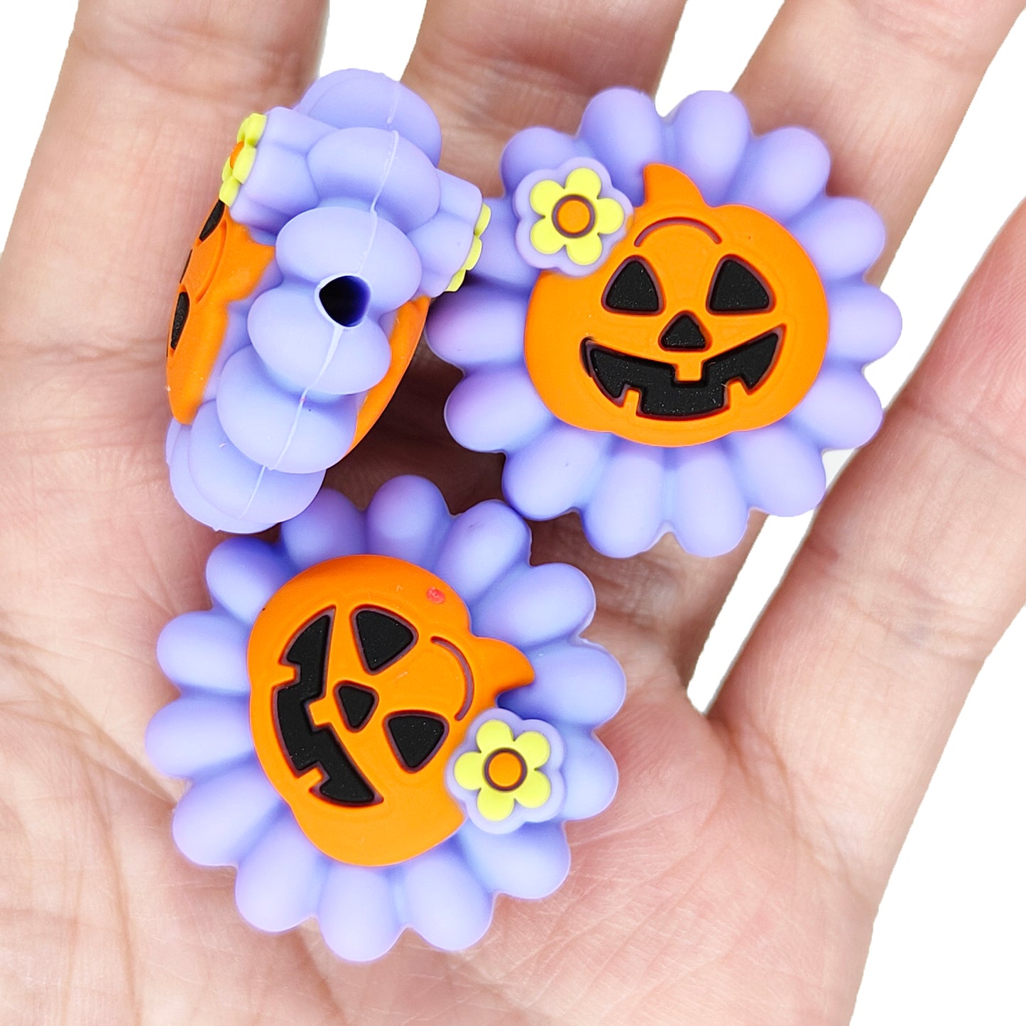 3D Pumpkin Flower Halloween Focal