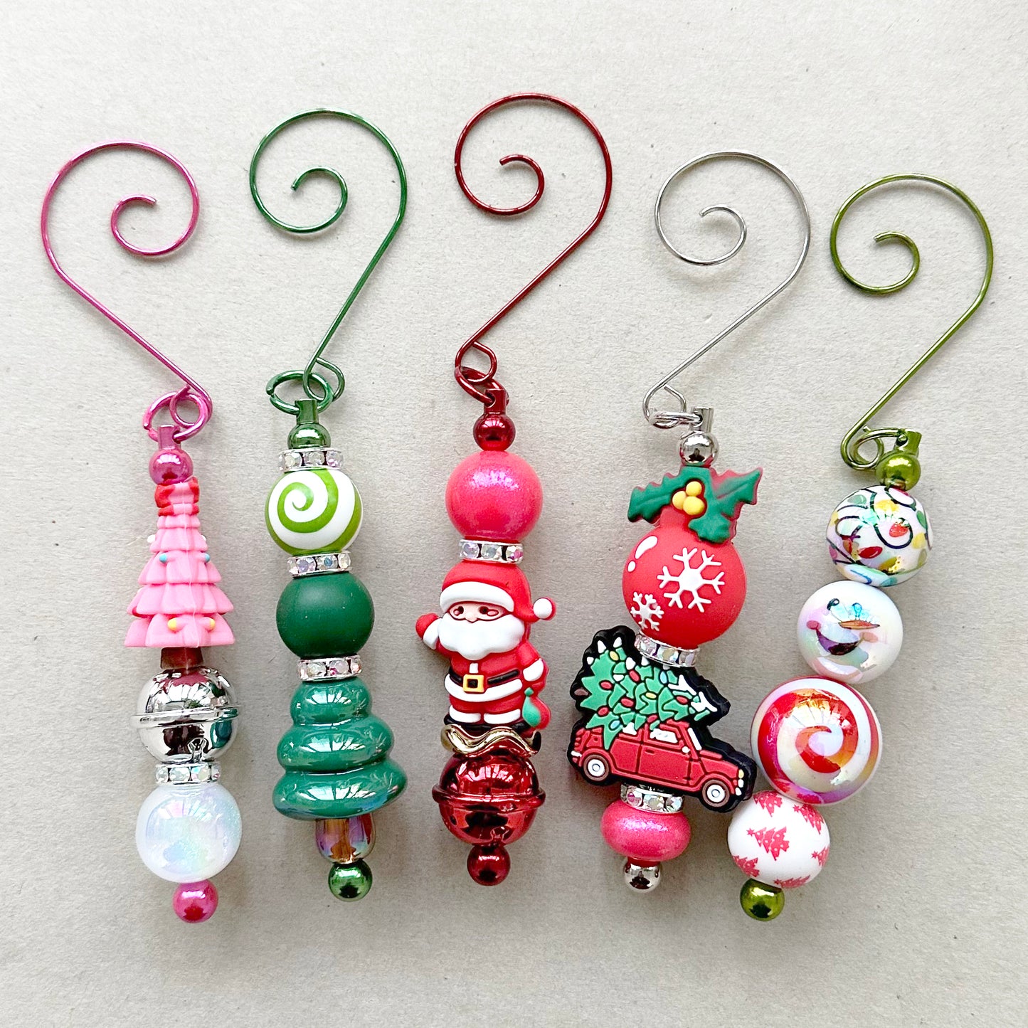 5 Sets DIY Beaded Christmas Tree Hook Kit