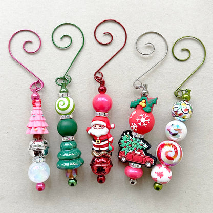 5 Sets DIY Beaded Christmas Tree Hook Kit