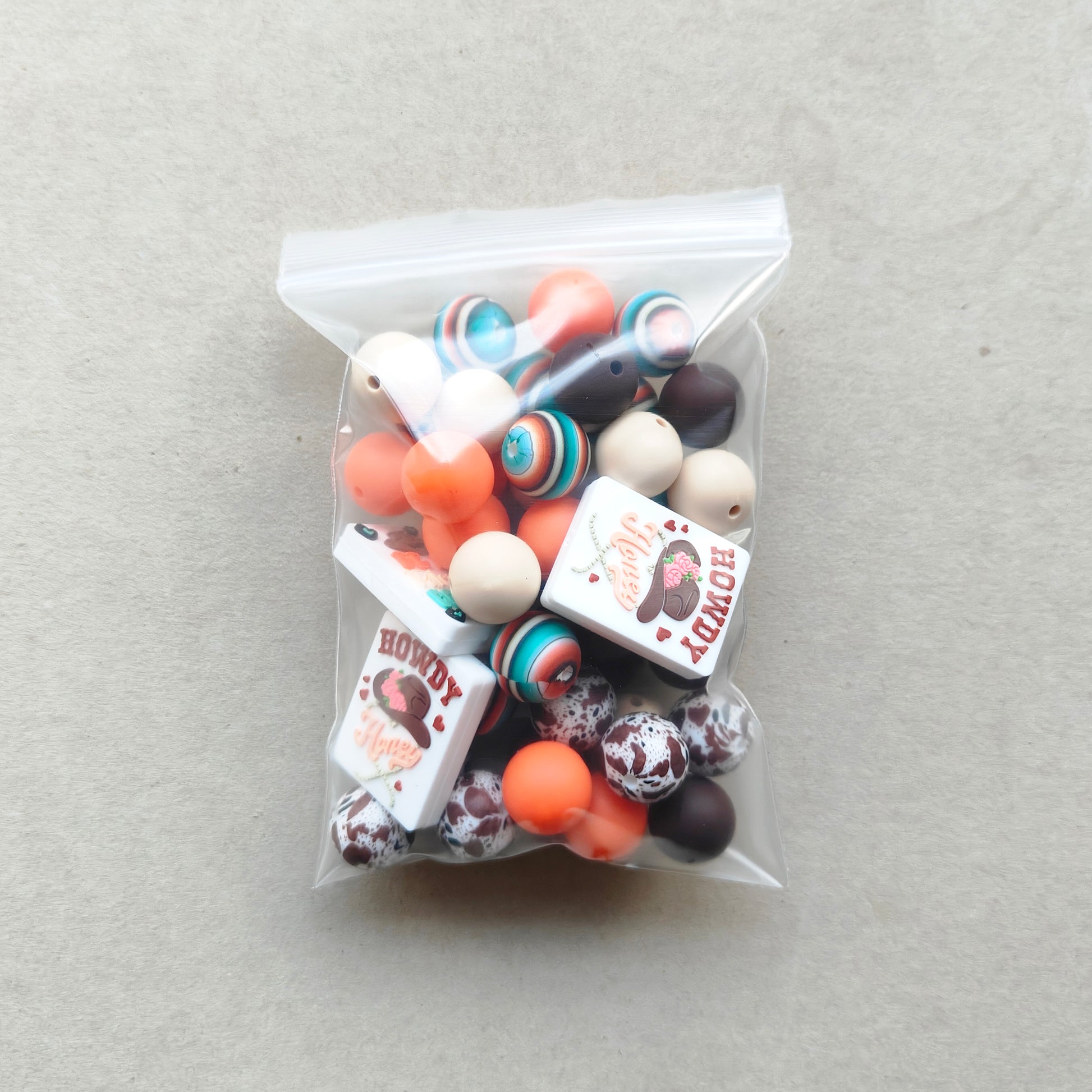 Cowboy Silicone Focal Beads, Western Beads