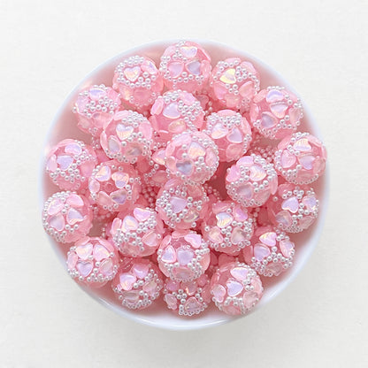 18mm Fancy Heart Pearl Ball,Acrylic Beads