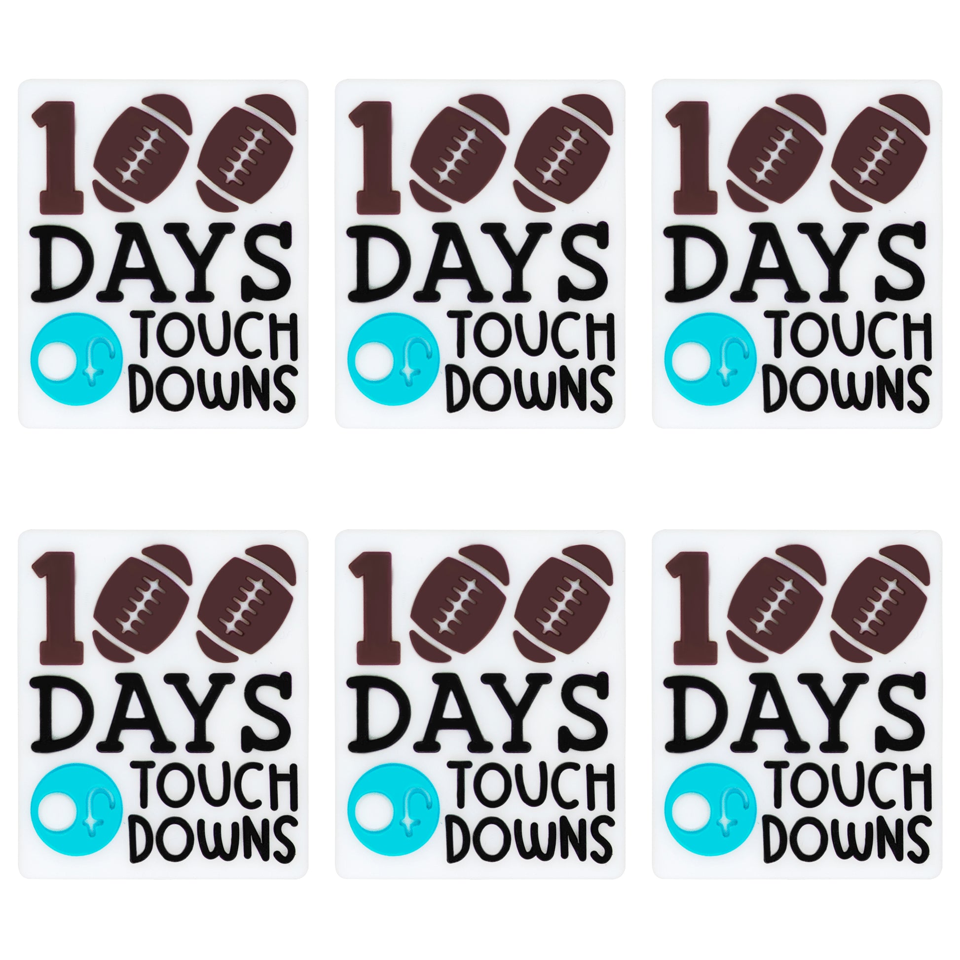 100 Days of Touch Downs Football Focal