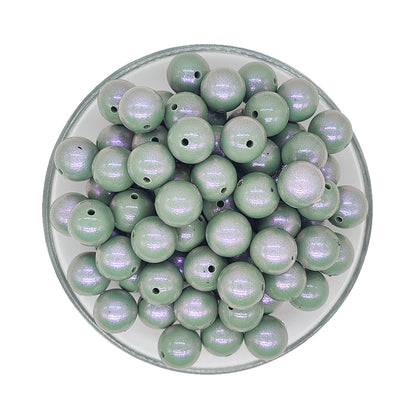 New 15mm Opal Round Glossy Silicone Beads